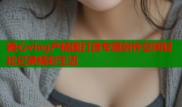 糖心vlog产精国打造专属创作空间轻松记录精彩生活