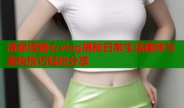 洛丽塔糖心vlog揭秘日常生活趣味与美妆技巧轻松分享